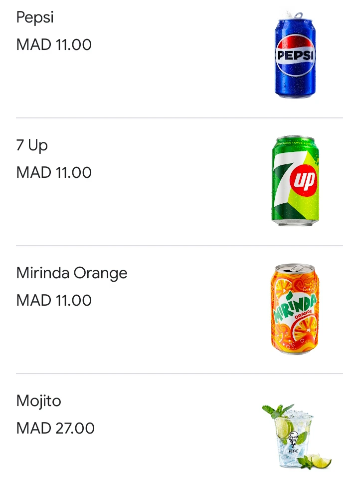 KFC Delivery Marrakech 20 KFC Marrakech Menu