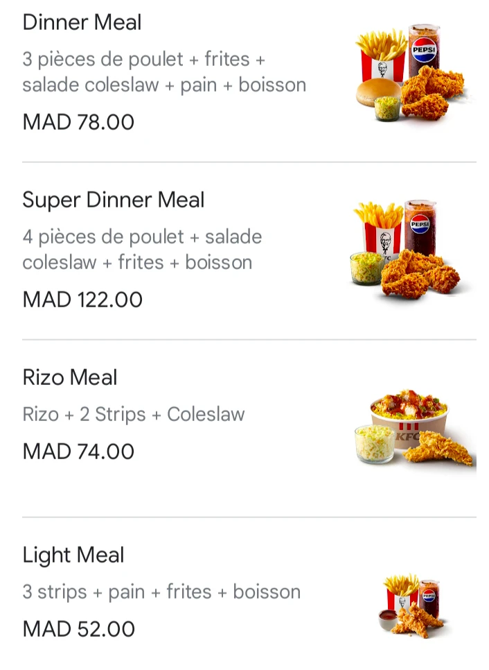 KFC Delivery Marrakech 2 KFC Livraison Marrakech Number