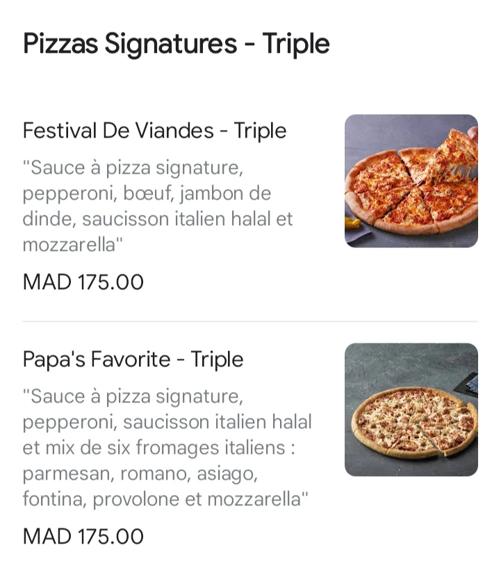 Papa johns marrakech