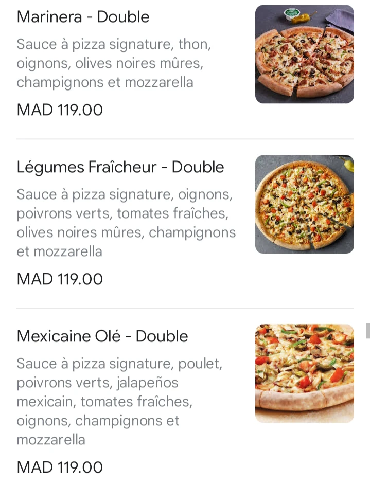 Papa johns marrakech delivery menu